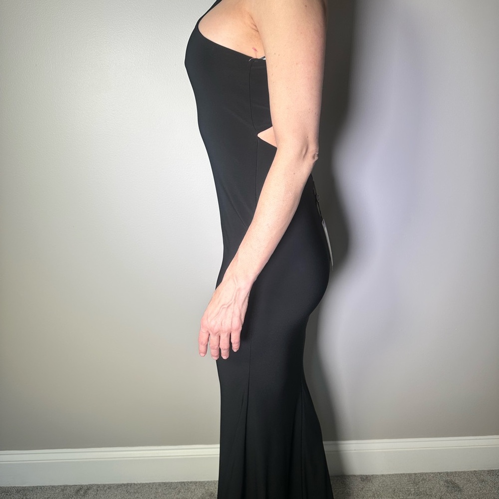 Club L London Black Asymmetric Maxi Dress - Picture 6 of 6